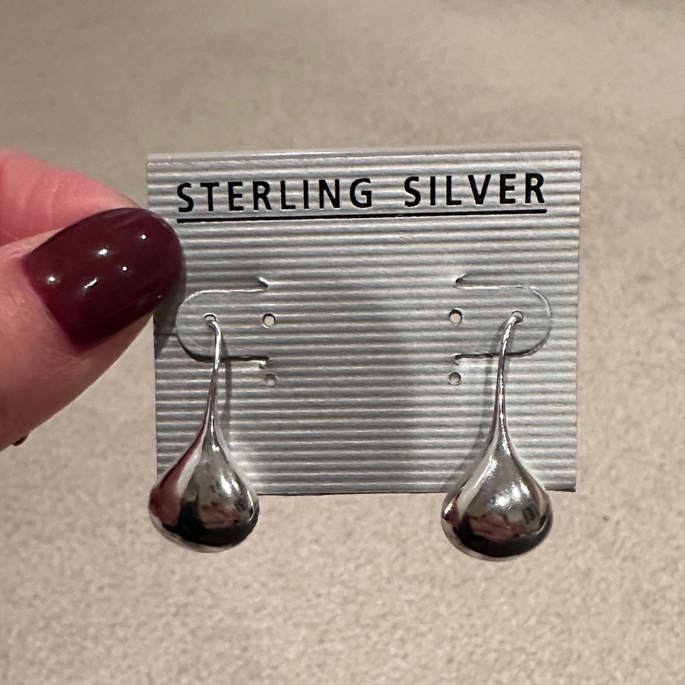 Sterling Silver Teardrop Earrings